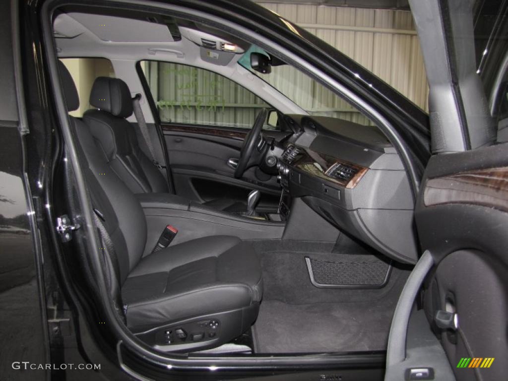 Black Interior 2009 BMW 5 Series 535i Sedan Photo #40347198