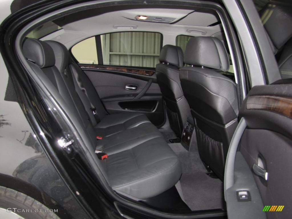Black Interior 2009 BMW 5 Series 535i Sedan Photo #40347214