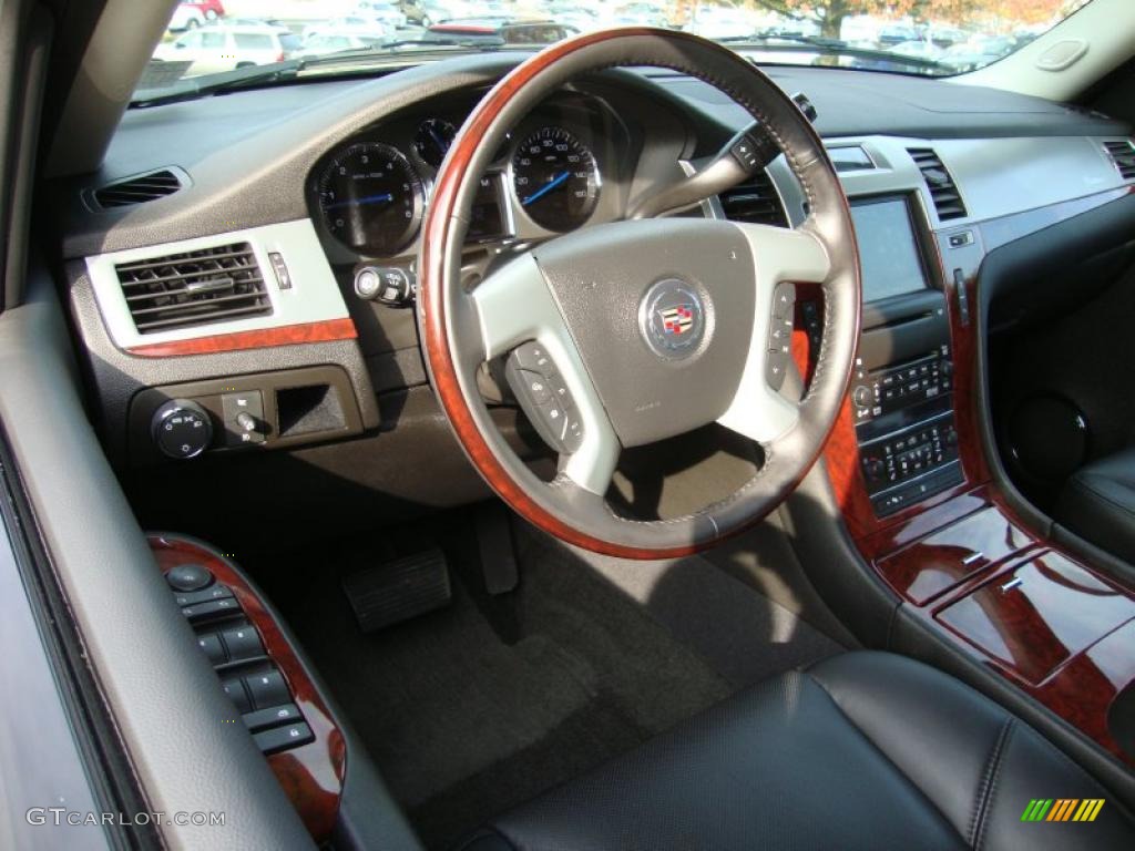 Ebony Interior 2008 Cadillac Escalade AWD Photo #40347310