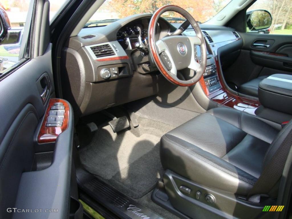 Ebony Interior 2008 Cadillac Escalade AWD Photo #40347326