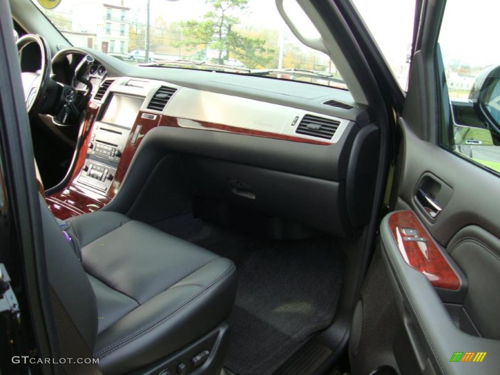 Ebony Interior 2008 Cadillac Escalade AWD Photo #40347398