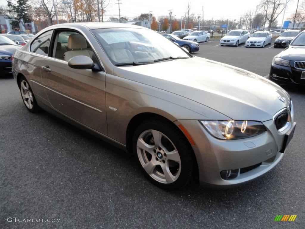 2007 3 Series 328xi Coupe - Platinum Bronze Metallic / Cream Beige photo #7