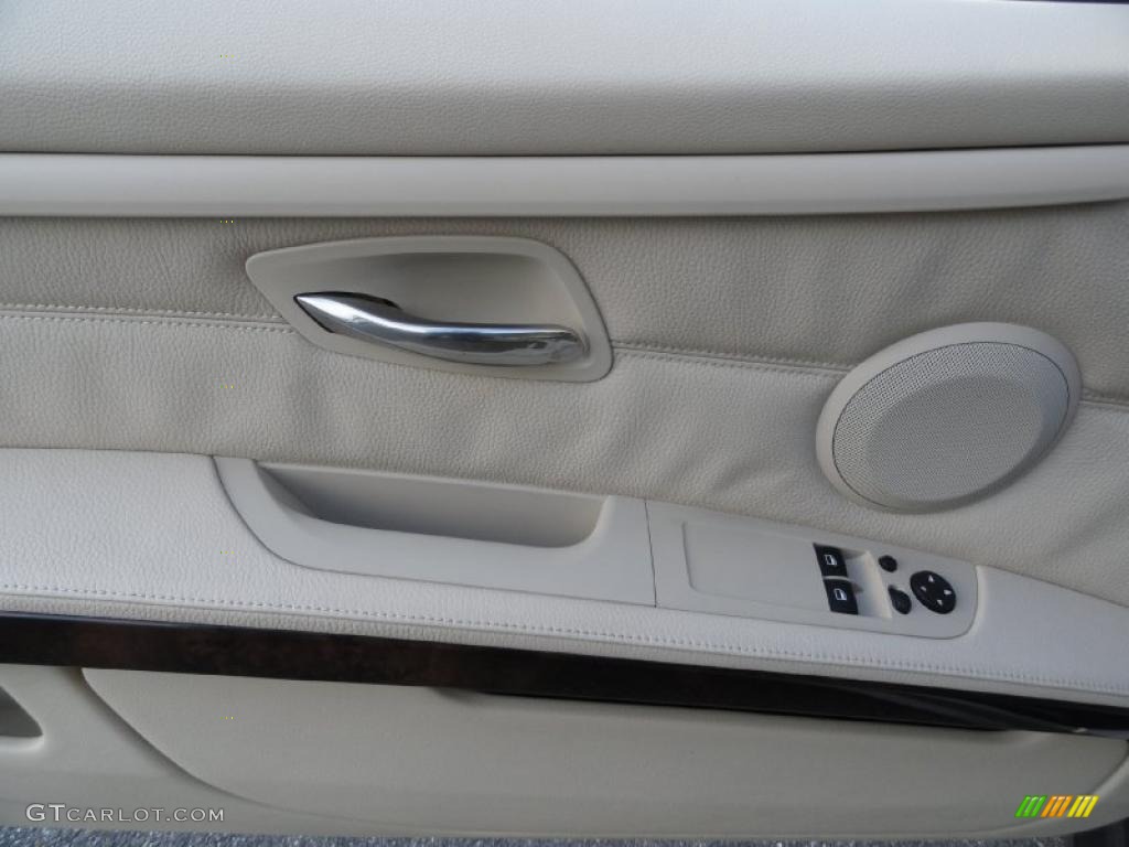 2007 BMW 3 Series 328xi Coupe Cream Beige Door Panel Photo #40347902