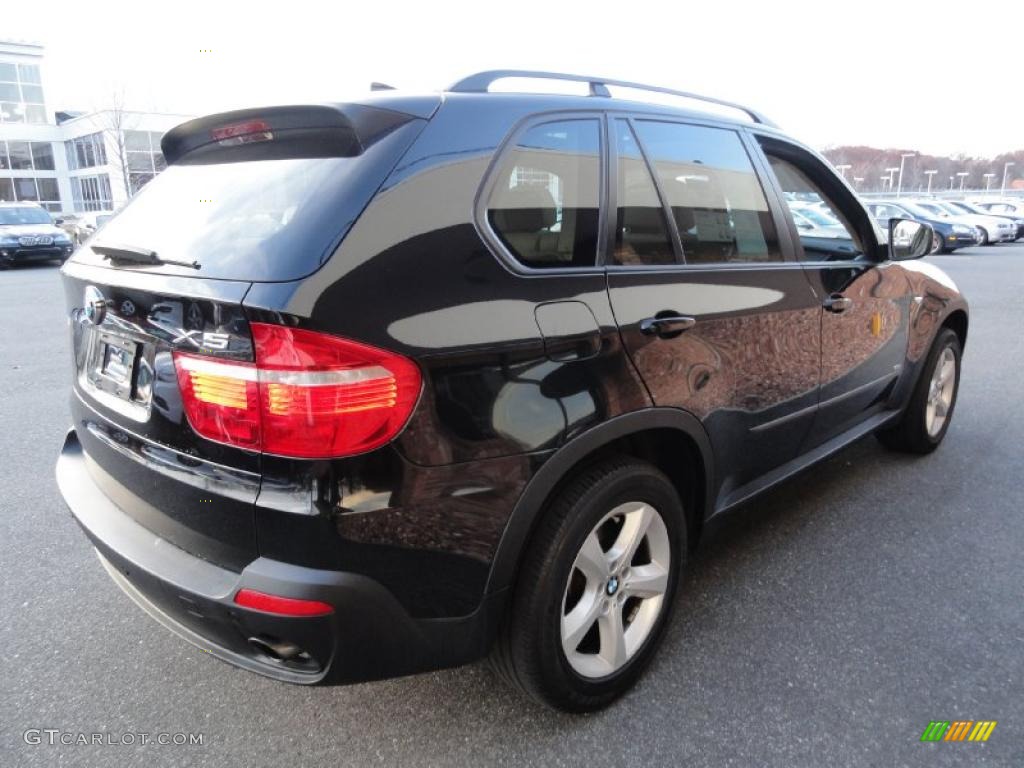 2008 X5 3.0si - Black Sapphire Metallic / Sand Beige photo #5