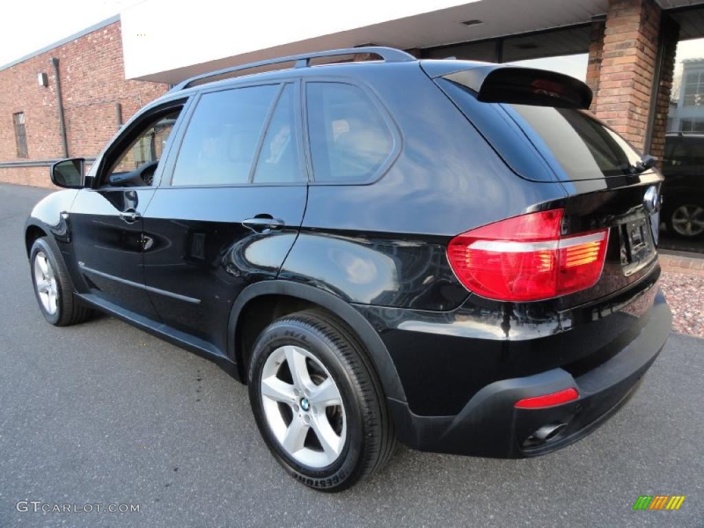 2008 X5 3.0si - Black Sapphire Metallic / Sand Beige photo #7