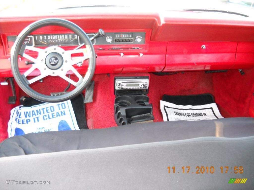 1967 Ford Fairlane 500 XL 2 Door Hardtop Red Dashboard Photo #40348126