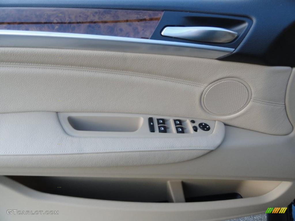 2008 X5 3.0si - Black Sapphire Metallic / Sand Beige photo #9