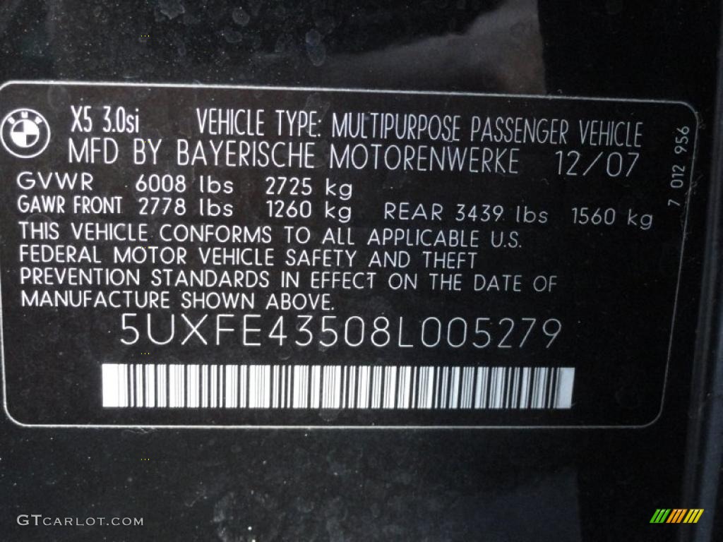 2008 X5 3.0si - Black Sapphire Metallic / Sand Beige photo #18