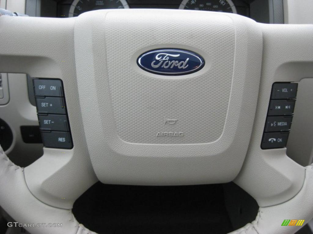 2011 Ford Escape XLT V6 4WD Stone Steering Wheel Photo #40351170