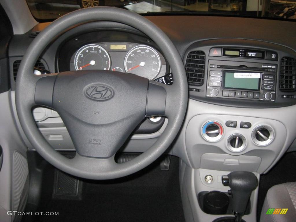 2011 Hyundai Accent GS 3 Door Gray Dashboard Photo #40351742