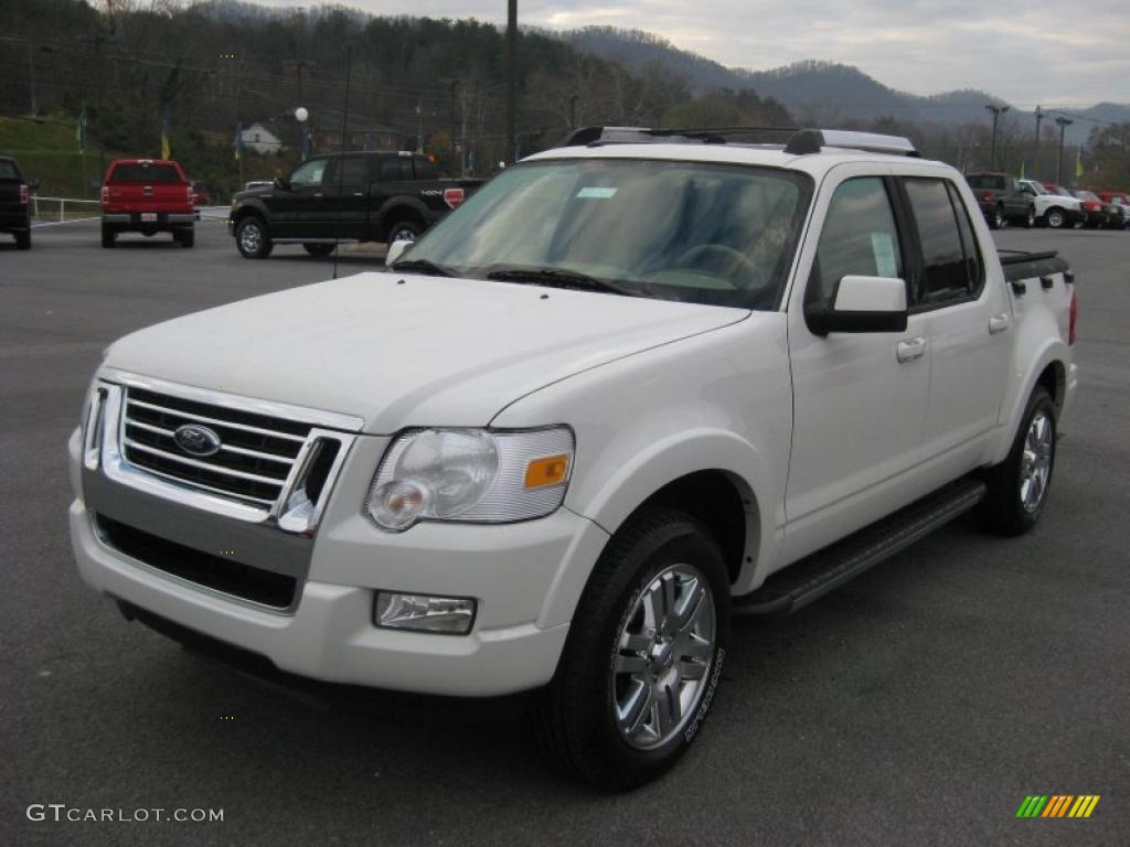 2010 Explorer Sport Trac Limited 4x4 - White Suede / Camel/Sand photo #2