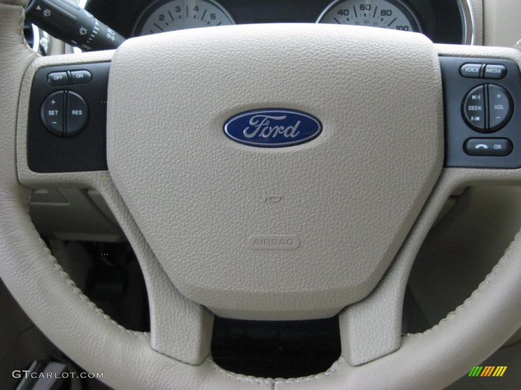 2010 Ford Explorer Sport Trac Limited 4x4 Camel/Sand Steering Wheel Photo #40351994