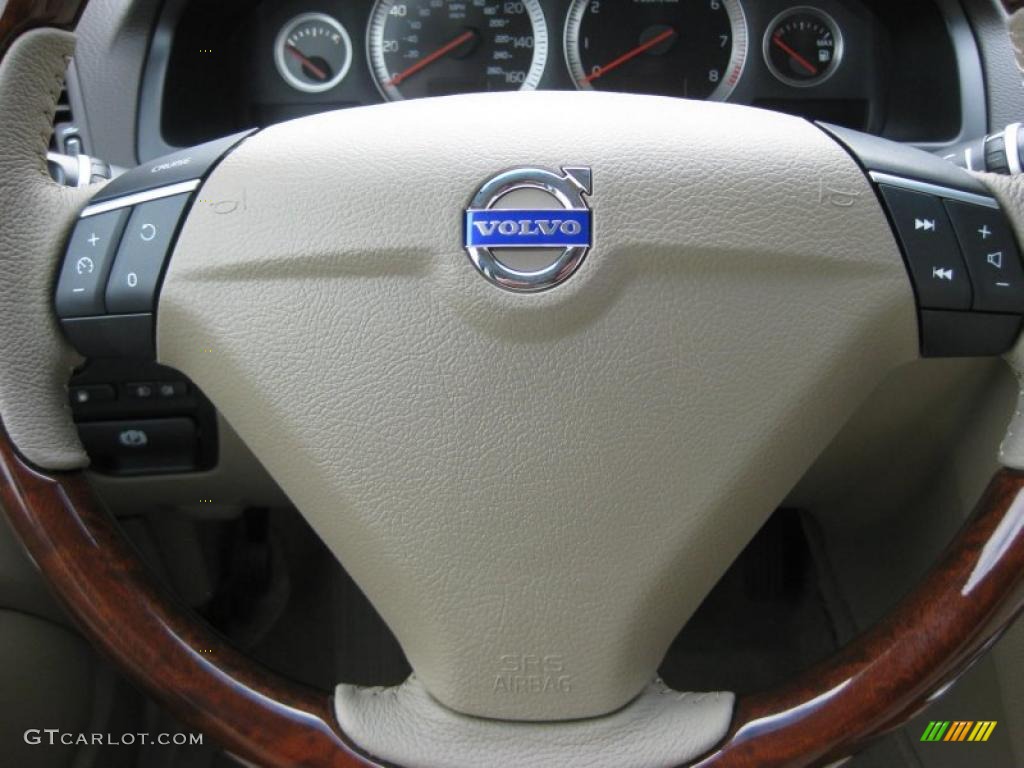 2010 Volvo XC90 V8 AWD Soft Beige Steering Wheel Photo #40352410