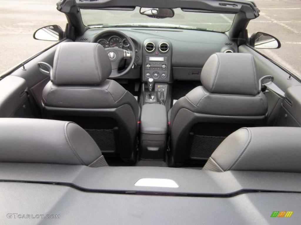 Ebony Interior 2009 Pontiac G6 GT Convertible Photo #40356889