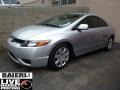 2007 Alabaster Silver Metallic Honda Civic LX Coupe  photo #3