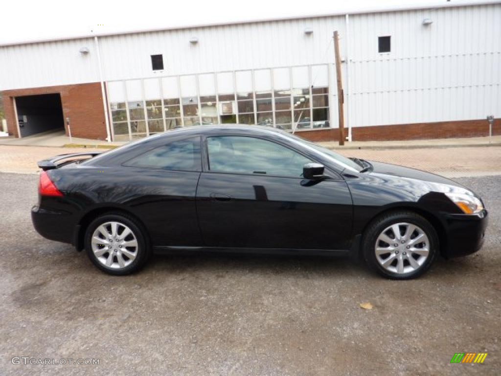 2006 Accord EX V6 Coupe - Nighthawk Black Pearl / Black photo #6