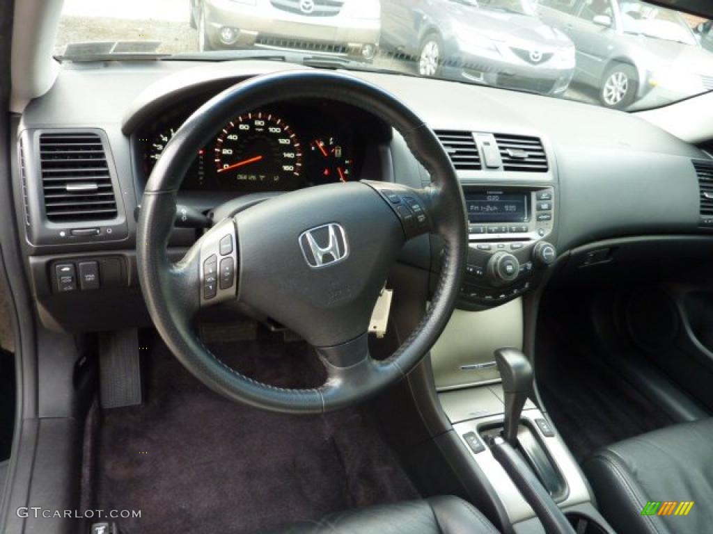 2006 Accord EX V6 Coupe - Nighthawk Black Pearl / Black photo #14