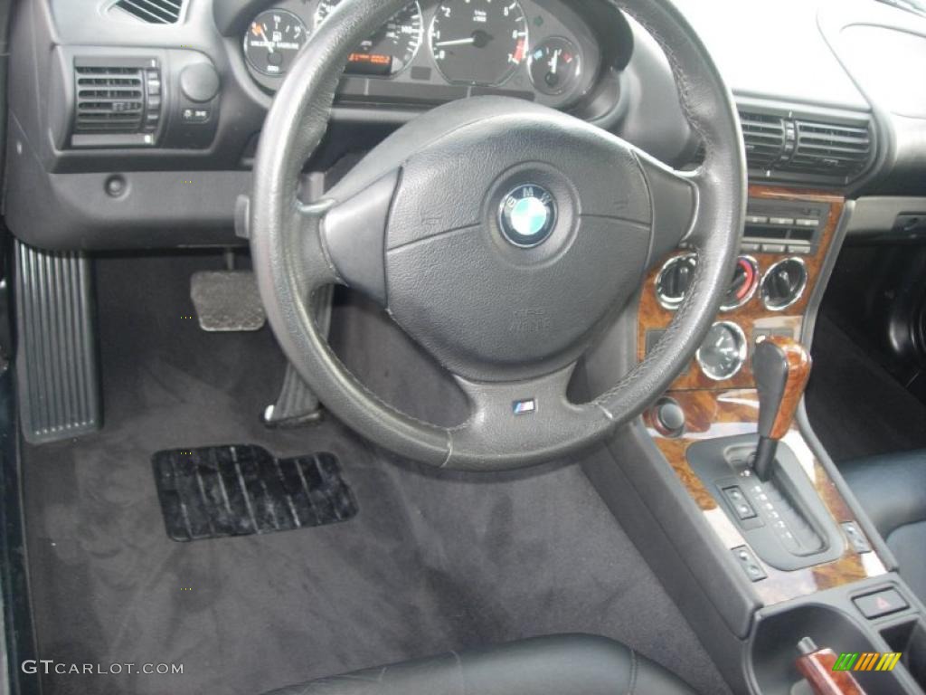 Black Interior 2000 BMW Z3 2.3 Roadster Photo #40360230