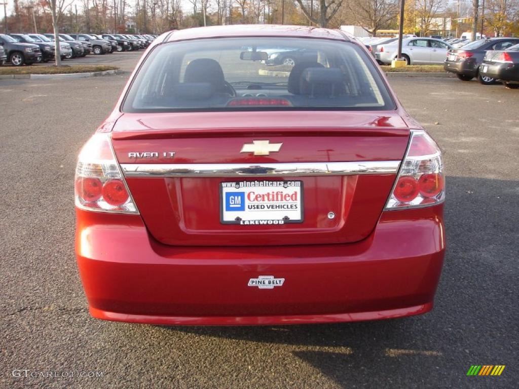 2010 Aveo LT Sedan - Sport Red / Charcoal photo #5