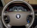 2008 Jaguar S-Type Ivory Interior Steering Wheel Photo