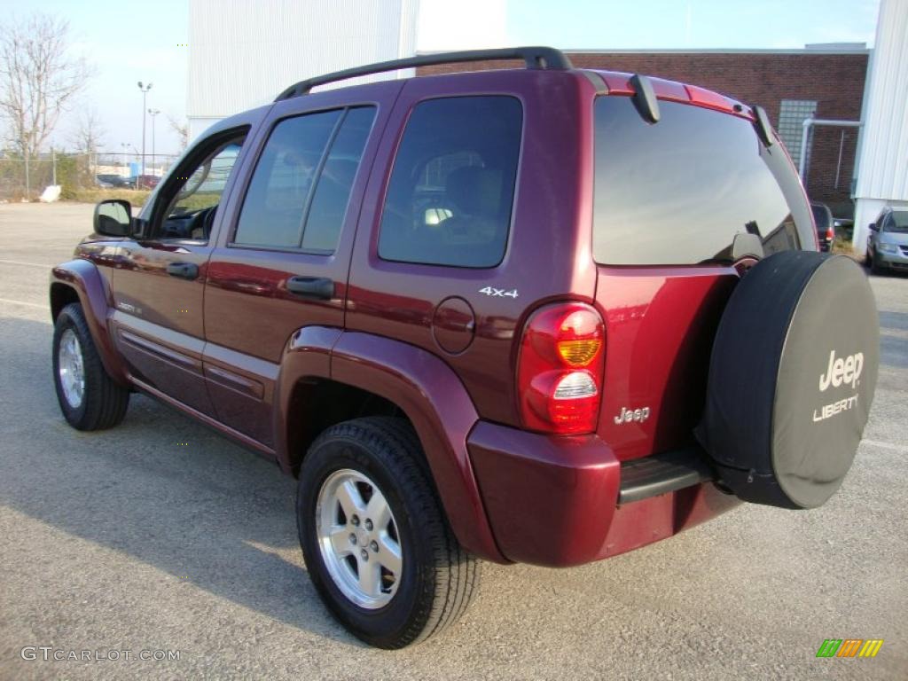 2002 Liberty Limited 4x4 - Dark Garnet Red Pearlcoat / Taupe photo #10