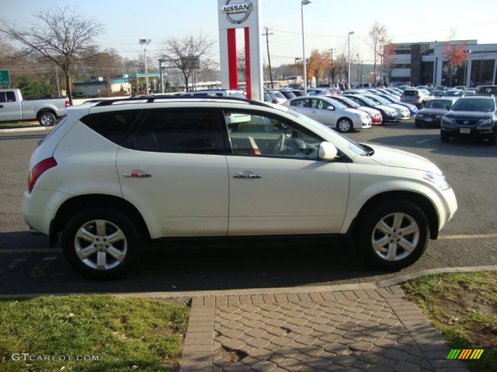 2007 Murano S AWD - Glacier Pearl White / Cafe Latte photo #5