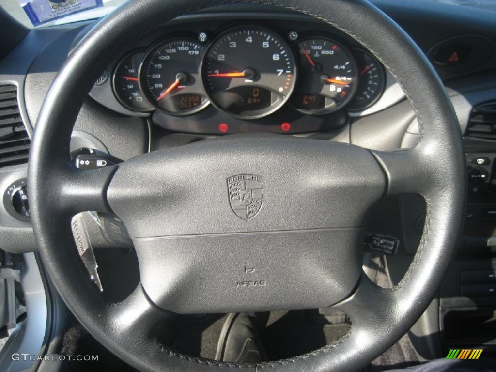 1999 Porsche 911 Carrera Coupe Black Steering Wheel Photo #40363185