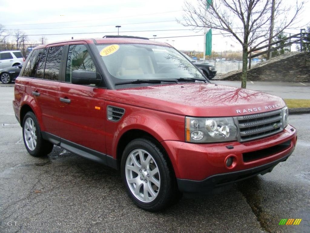 2007 Range Rover Sport HSE - Rimini Red Metallic / Alpaca Beige photo #8