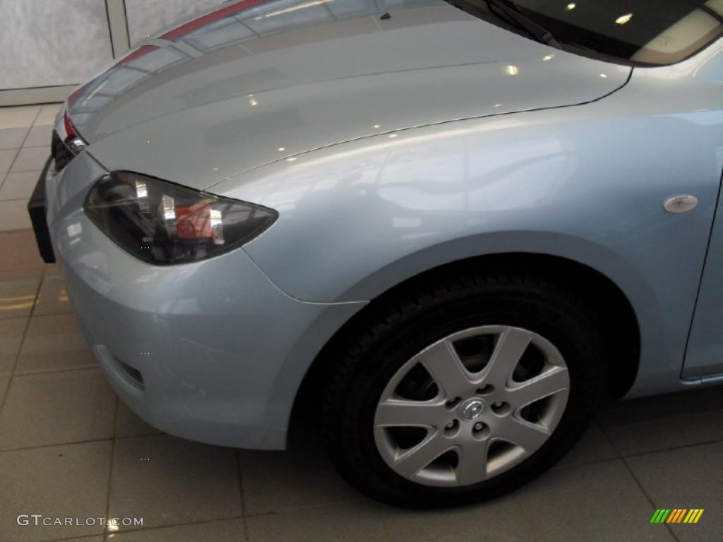 2007 MAZDA3 i Sedan - Ice Blue Metallic / Beige photo #2