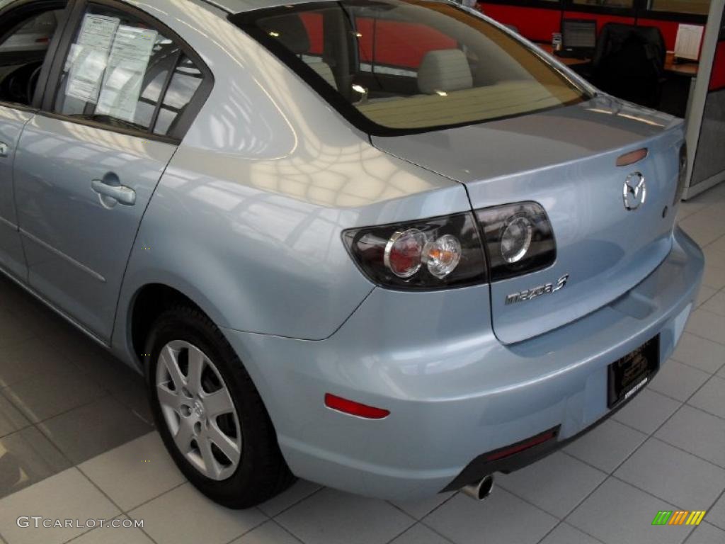 2007 MAZDA3 i Sedan - Ice Blue Metallic / Beige photo #5