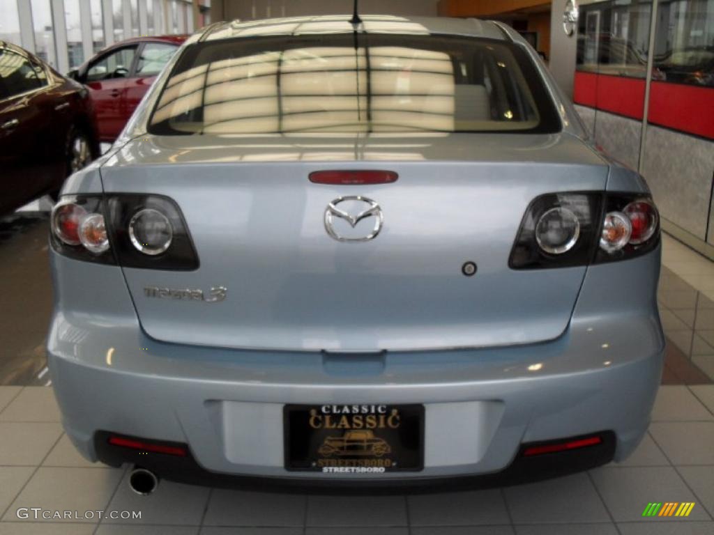 2007 MAZDA3 i Sedan - Ice Blue Metallic / Beige photo #6