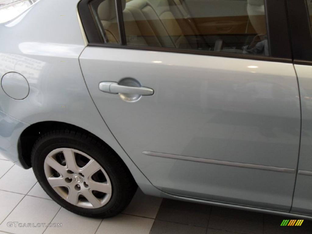 2007 MAZDA3 i Sedan - Ice Blue Metallic / Beige photo #8
