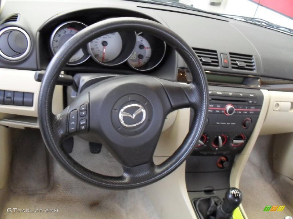 2007 MAZDA3 i Sedan - Ice Blue Metallic / Beige photo #21
