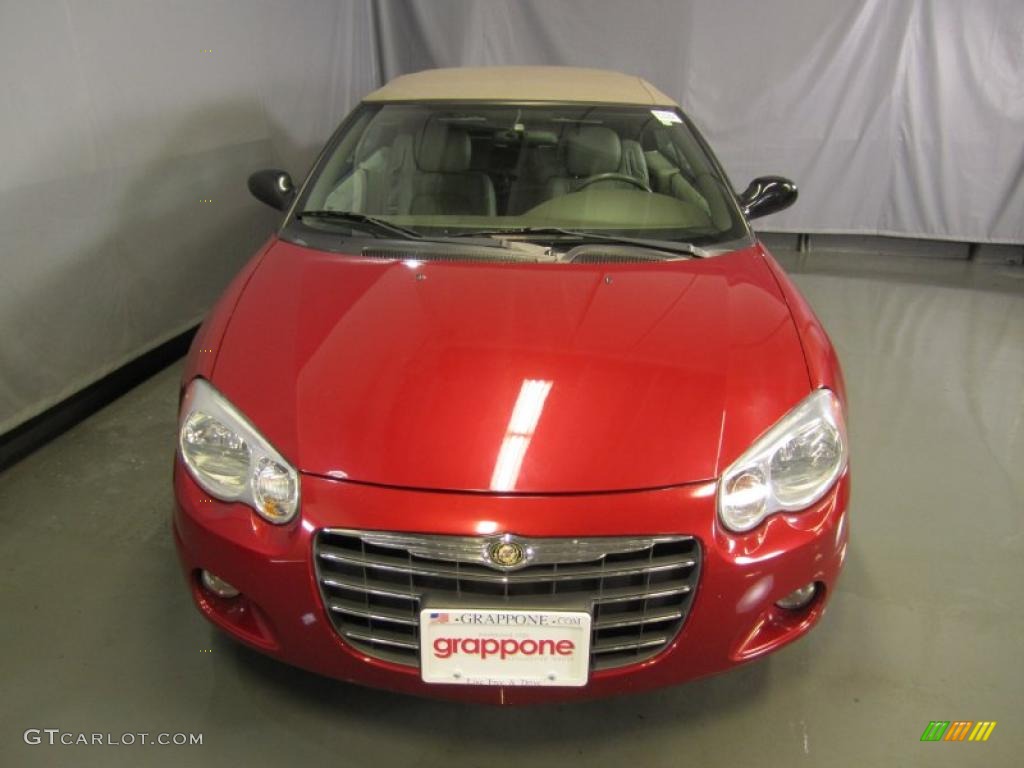2006 Sebring Touring Convertible - Inferno Red Crystal Pearl / Taupe photo #2