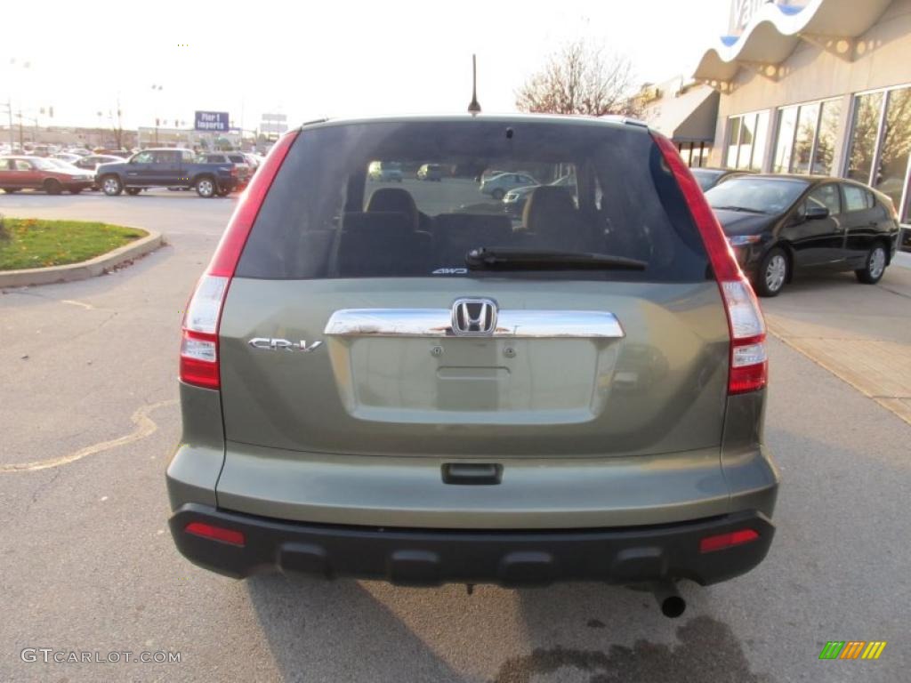 2008 CR-V EX 4WD - Green Tea Metallic / Ivory photo #4