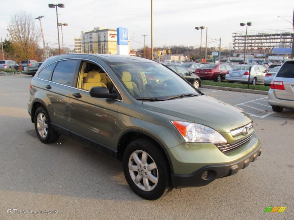 2008 CR-V EX 4WD - Green Tea Metallic / Ivory photo #5