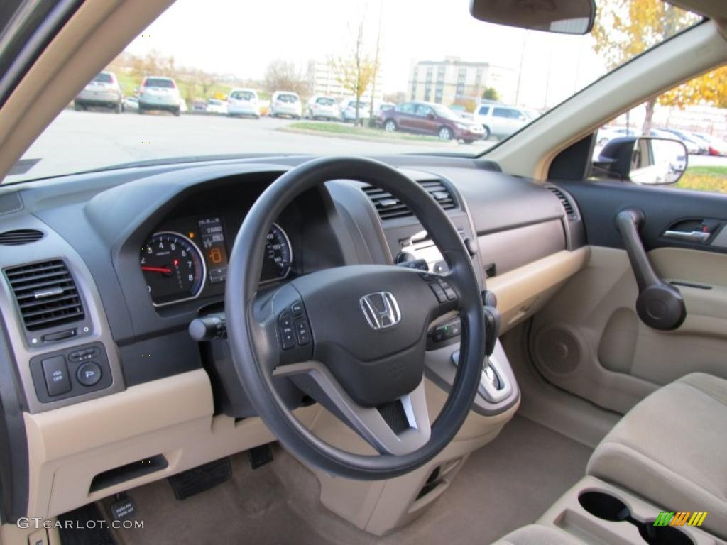 2008 CR-V EX 4WD - Green Tea Metallic / Ivory photo #7