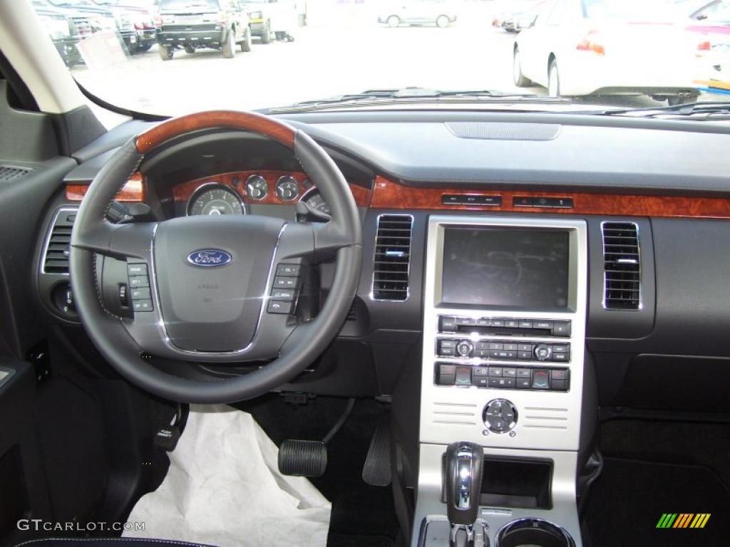 2010 Ford Flex Limited EcoBoost AWD Charcoal Black Dashboard Photo #40371553