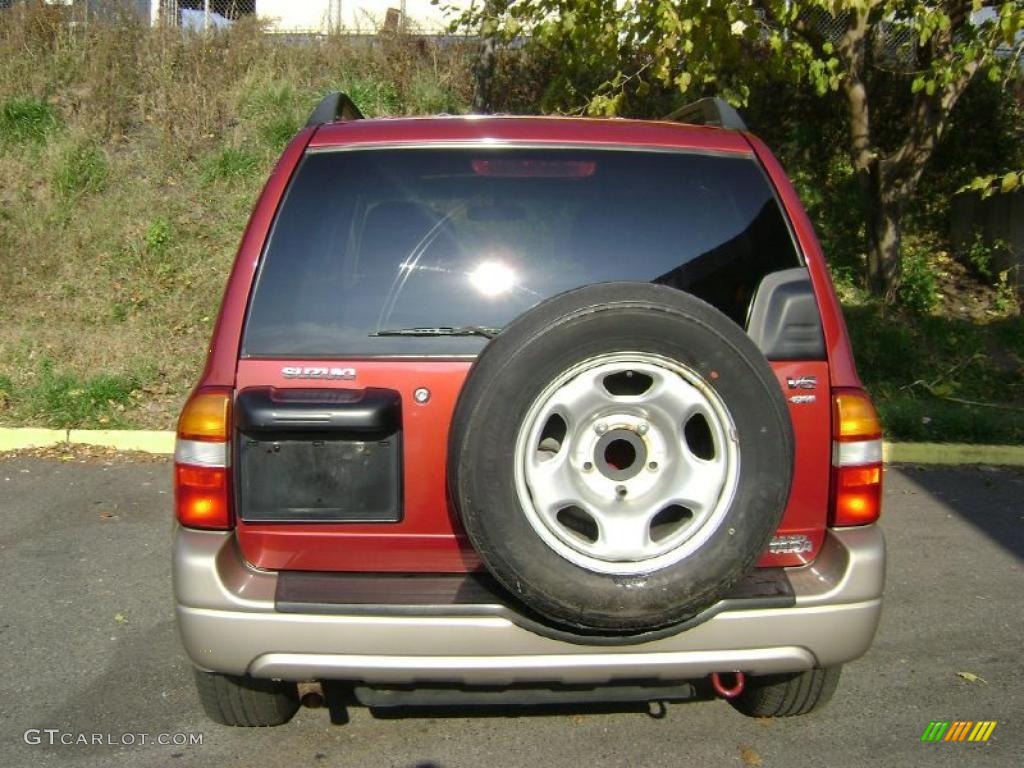 2001 Grand Vitara JLX 4x4 - Cassis Red Pearl / Gray photo #5