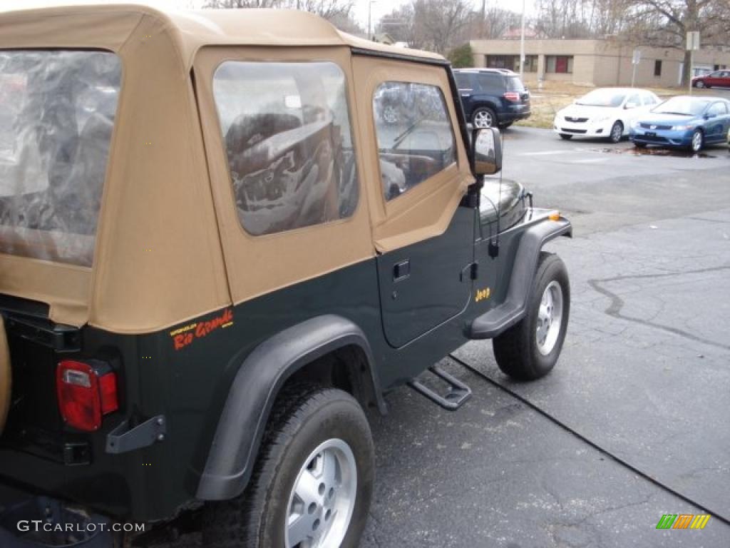 1995 Wrangler Rio Grande 4x4 - Moss Green Pearl / Spice Beige photo #8