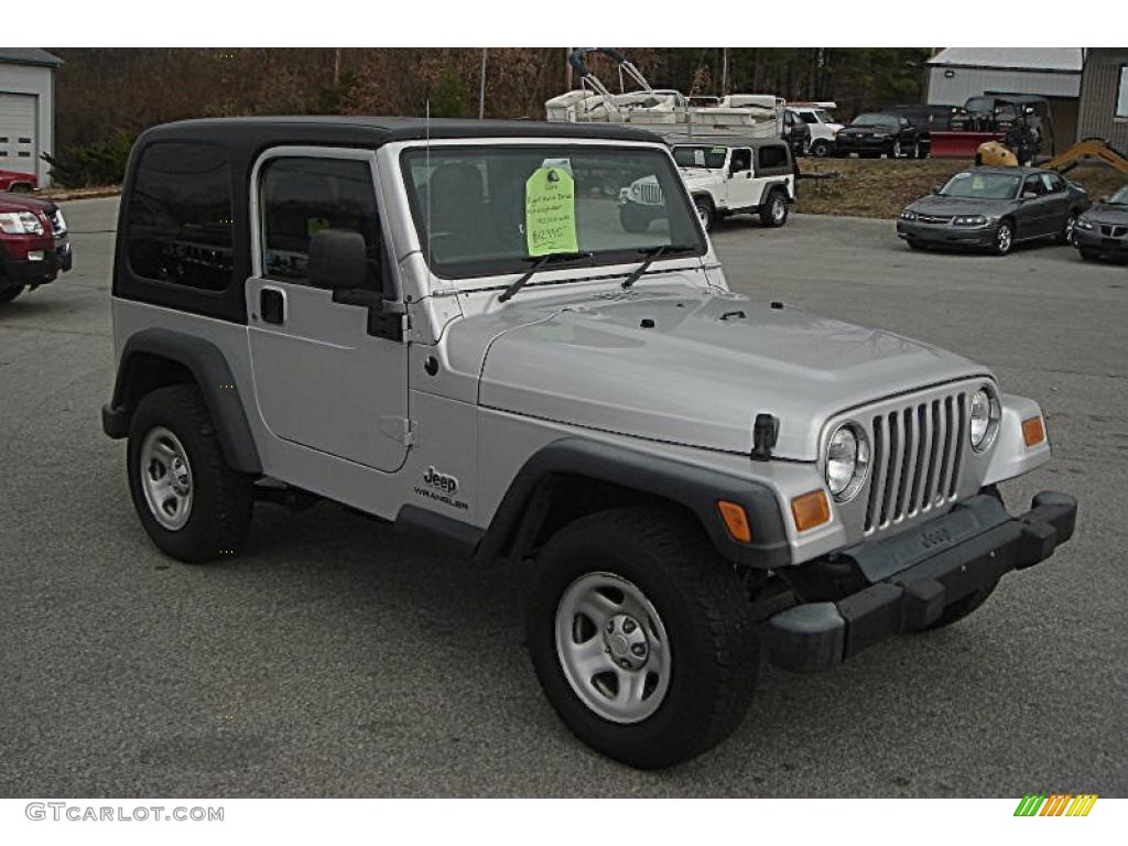 2004 Wrangler X 4x4 - Bright Silver Metallic / Dark Slate Gray photo #1