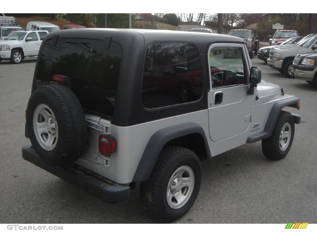 2004 Wrangler X 4x4 - Bright Silver Metallic / Dark Slate Gray photo #3