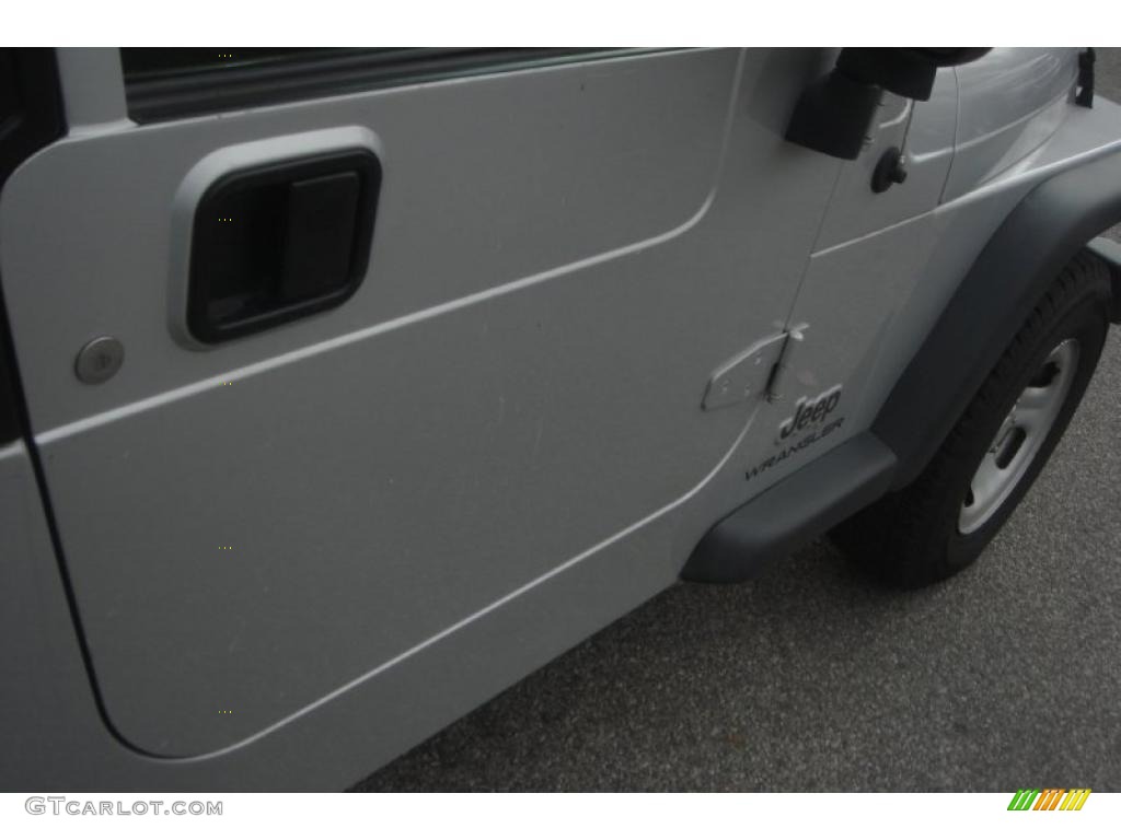 2004 Wrangler X 4x4 - Bright Silver Metallic / Dark Slate Gray photo #8