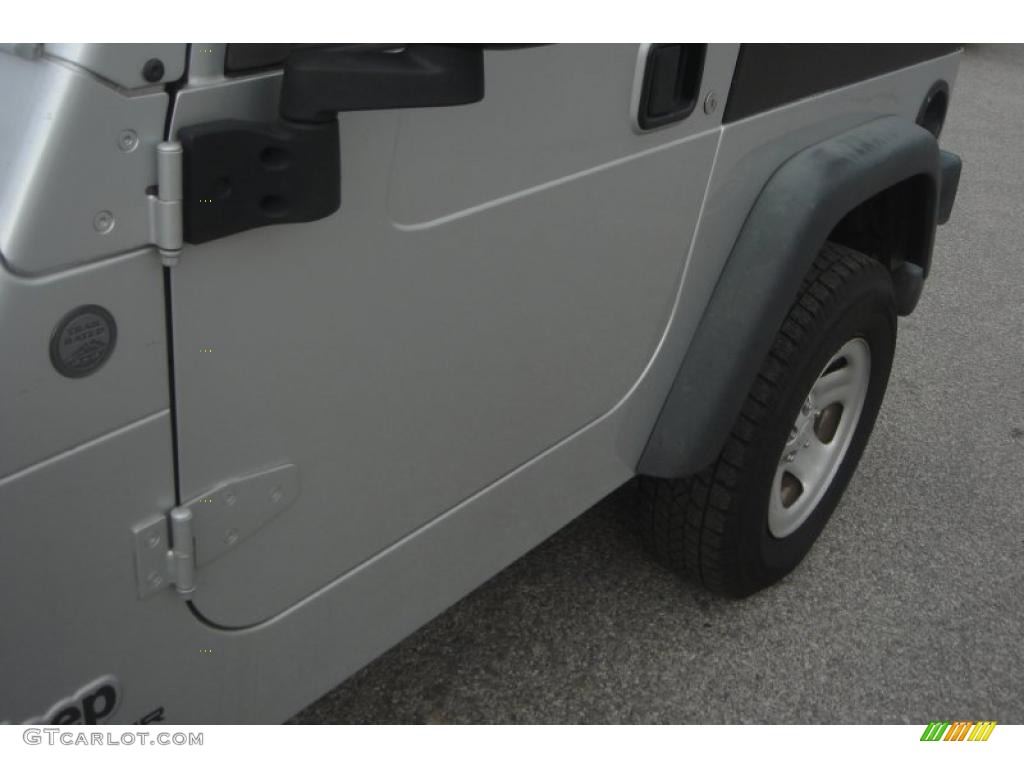 2004 Wrangler X 4x4 - Bright Silver Metallic / Dark Slate Gray photo #24