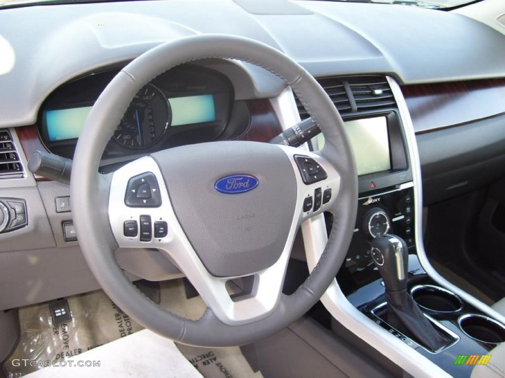 2011 Ford Edge Limited AWD Medium Light Stone Steering Wheel Photo #40373733