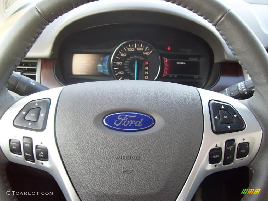 2011 Ford Edge Limited AWD Medium Light Stone Steering Wheel Photo #40373933