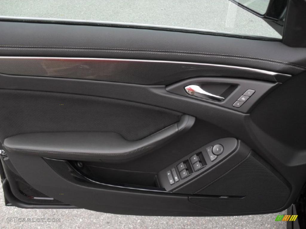 2011 Cadillac CTS -V Sedan Ebony Door Panel Photo #40376129