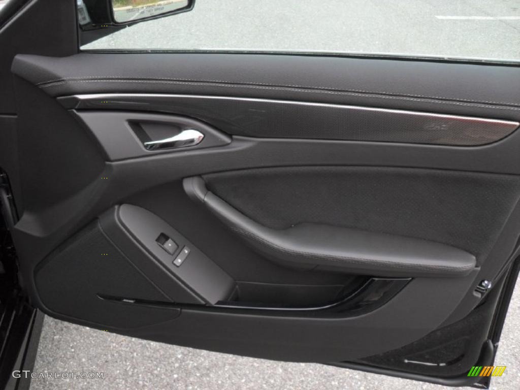 2011 Cadillac CTS -V Sedan Ebony Door Panel Photo #40376341