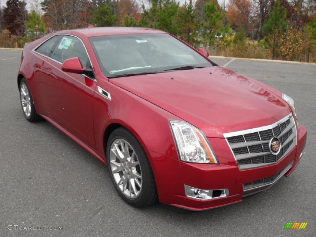 Crystal Red Tintcoat 2011 Cadillac CTS Coupe Exterior Photo #40376545