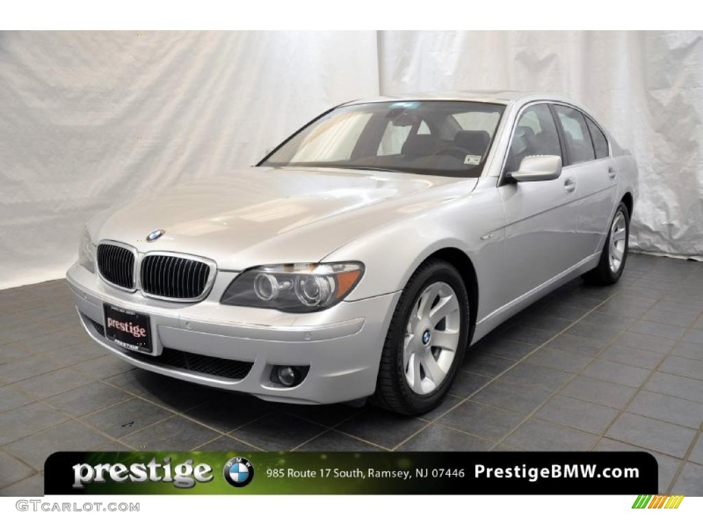 2008 7 Series 750i Sedan - Titanium Silver Metallic / Black photo #1